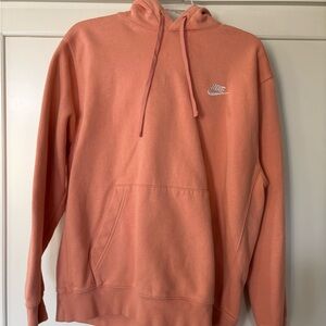 Nike Coral Pullover Hoodie with White Swoosh